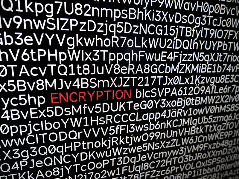 Genrebild på krypterad information